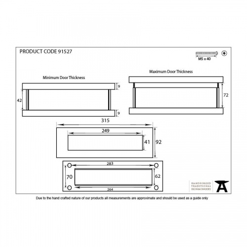 Pewter Traditional Letterbox